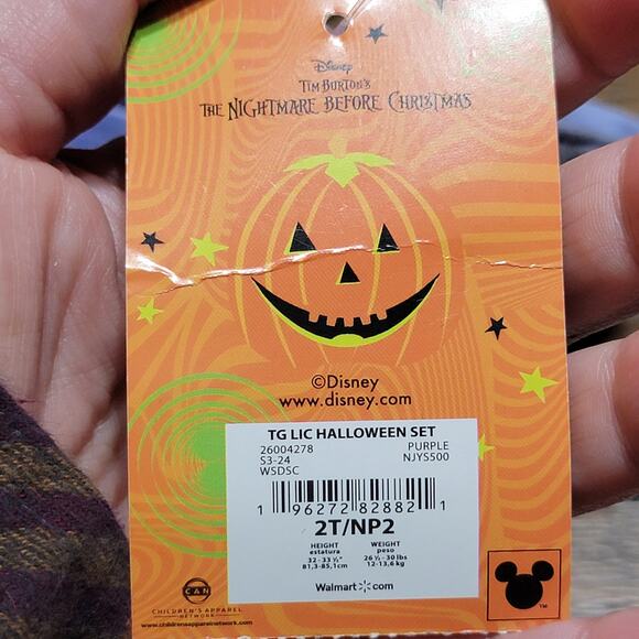 3Pc Disney Nightmare Before Christmas Outfit LS Tee, Leggings & Tutu-Size 2T NWT - Picture 8 of 8